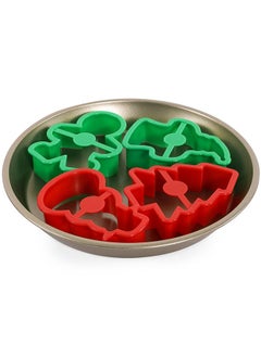 اشتري Cookie Cutter with Baking Pan, Green & Red في الامارات