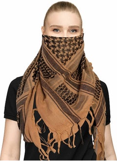 اشتري Desert Scarf, 100% Cotton Face Mask Bandanas Scarf for Dust Sun Wind Multifunctional Head Wear (43x43 inch) في السعودية