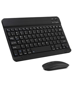 Buy Arabic and English Bluetooth Keyboard and Mouse Combo, Ultra-Slim Portable Compact Wireless Mouse Keyboard Set for IOS Android Windows Tablet Phone iPhone iPad Pro Air Mini in UAE