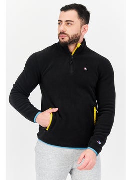 Buy Men Sportswear Fit Long Sleeve Running Sweatshirt, Black in UAE