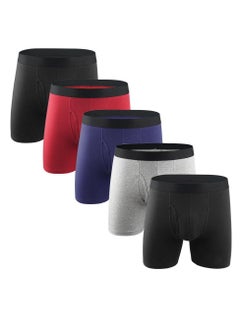 اشتري 5Pcs Cotton Men Shorts Elastic Solid Colour Underwear Multicolour في السعودية