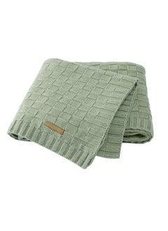 اشتري Baby Blanket Knit Toddler Blankets, Cable Knit Baby Blanket, Receiving Infant Swaddle Nursery Blankets, Perfect for Newborn Boy and Girl (Green ) في الامارات