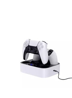 Buy PS5 Controller Charging Station, Dual PS5 Charger Station Dock White in UAE