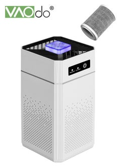 Buy 2PCS Air Purifiers for Bedroom Home Hepa Filter For Better Sleep Sterilize and Remove Formaldehyde Solve The Problem of Blocking Pollen Allergies or Pet Dander Give a Filter Element White in Saudi Arabia