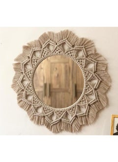 Buy Large Macrame Mirror , Macrame Wall Hanging Mirror , Bedroom Decor Gift , Boho Mirror, Living Room Décor in Egypt