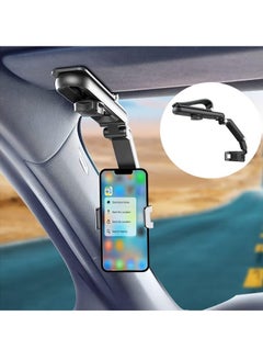 Buy Car Phone Holder for Sun Visor 1080° Rotatable Sun Visor Car Phone Mount Foldable Dashboard Phone Holder for Car Universal Adjustable Spring Clip Car Cell Phone Stand for All Phone in Saudi Arabia