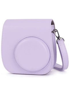 Buy Protective and Portable Case Compatible with Fujifilm for Instax Mini 11 Instant Camera, PU Leather Bag with Pocket and Adjustable Shoulder Strap (Lilac Purple), lilac purple, Pack Strap in Saudi Arabia