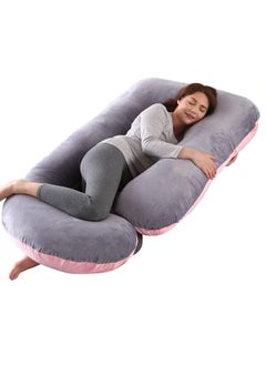 Buy U-Shaped Full Body Pregnancy Pillow, Maternity Sleeping Pillow with Removable Pillowcase for Back, Legs, Tummy, Hips Support, Provides Comfortable Sleep for Pregnant Women in Saudi Arabia