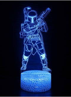 اشتري 3D Illusion Star Wars Night Light 16 Color Change Decor Lamp Desk Table Night Light Lamp for Kids Children 8 في الامارات