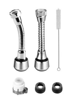 Buy Faucet Extender Syarme Faucet Sprayer Attachment Kitchen Splash Filter Faucet 2 Pcs with 360 Degrees Moldable Sink Spray Tap Flex Faucet Aerator Universal Connector and Cleaning Brush in Saudi Arabia