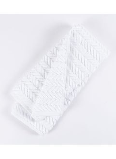 Buy Damaris Hand Towel, White - 550 GSM, 50x80 cm in UAE