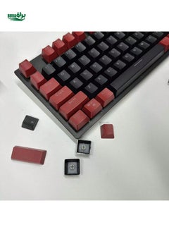 Buy Black And White, Red And Black Key Cap Combination, 168 Key Cap, PBT Material, Cherry Height, Front Printed Key Cap, For 61/87/98/100/104/108 Key Mechanical Keyboard, For Mechanical Keyboard (Key Cap Only) in UAE