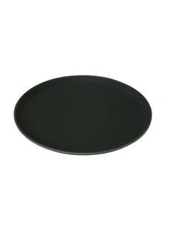 Buy Non Slip Plastic Slip Tray Oval Black 56x68 cm in UAE