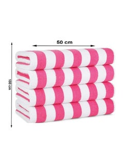 Buy Signoola Bath towel 100 x 50 cm Rose Stripes 100% cotton. in Egypt