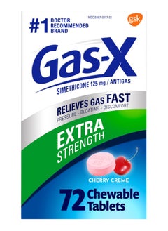 Buy Gas-X Extra Strength Chewable Cherry Tablet for Fast Gas Relief,72 Count in Saudi Arabia