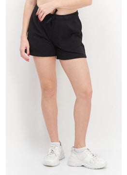 اشتري Women Solid Sports Short, Black في الامارات