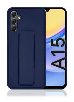 Buy Case Cover For Samsung Galaxy A15 With Magnetic Hand Grip 3 in 1 Blue in Saudi Arabia