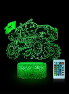 Buy Bigfoot Monster Truck Jam Multicolor Night Light for Kids Room Decor  16 Color Changes Remote & Touch Control 3D Illusion LED Lamp Birthday Holiday New Year Gift for Teens Children Boys Girls in UAE