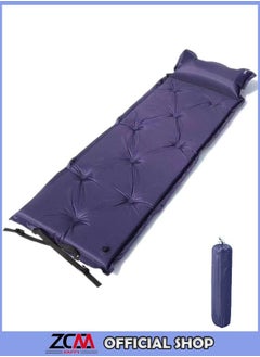 Buy Outdoor Tent Mat Automatic Inflatable Sleeping Mat Moisture-proof Mat with Pillow 183x57x2.5 cm in UAE