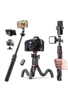 Buy Phone Tripod Selfie Stick, Mini Camera Tripod Phone Holder, with Cold Shoe Mount Travel Tripod and Remote Shutter Control, for iPhone Samsung Camera Stand Video Recording Vlog in Saudi Arabia