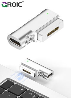 Buy USB C to Magnetic T-Tip Charging Adapter, 90 Degree USB Type-C to Magnetic 2 T-Head 100W Power Fast Charging Converter for 2013-2015 MacBook Pro Air in Saudi Arabia