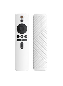 اشتري Silicone Remote Control Protective Cover for Xiaomi Mi Box S/4X Mi TV Stick Smart Tv Box Controller Remote Skin Sleeve Shockproof Protector- White في الامارات