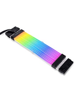 اشتري Lian-Li Strimer Plus 24 V2 Add-RGB Cable, Unlock Your Imagination, Compatible With L-Connect 3, 18 AWG Gauge, 120 Number of LEDs, Silicon / TPE Material, 200mm Length | G89.PW24-PV2.00 في الامارات