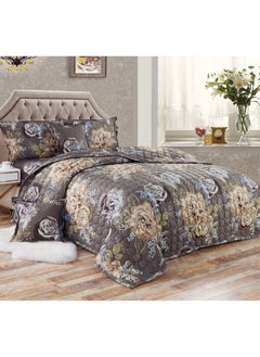 Buy Compressed Colored Comforter Set Duble Size 6 Pieces 1 comforter + 1 bed sheet + 2 Pillowcase + 2 cushion case in Saudi Arabia