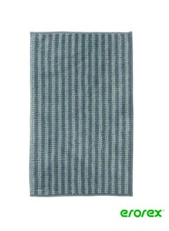 Buy Bath mat striped blue 50x80 cm in Saudi Arabia