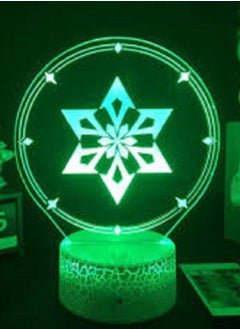 Buy Multicolour Genshin Impact Lamp Cool 3D Illusion Game Night Lamp Home Room Decor Acrylic LED Light Birthday Gift Lamps in UAE