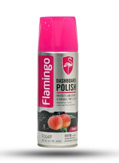 Buy Flamingo Dashboard Polish Peach Scent 450ml in Saudi Arabia