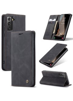 Buy CaseMe Samsung Galaxy S21FE Case Wallet, for Samsung Galaxy S21FE Wallet Case Book Folding Flip Folio Case with Magnetic Kickstand Card Slots Protective Cover - Black in Egypt