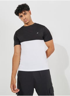 Buy Super Soft Short Sleeve Color Block Training T-Shirt in Saudi Arabia