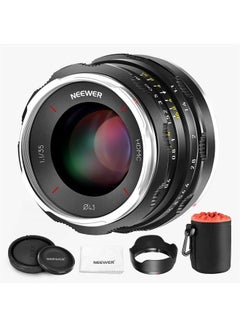 اشتري NEEWER 35mm f1.1 APS-C Large Aperture Manual Focus Prime Lens Compatible with Sony E Mount Cameras A7III A7 A7S A7R II A7S II A9 A7R IV A9 II A7S III A7C A7R V A1 FX30 ZV-E10 A6400 A6600 في الامارات