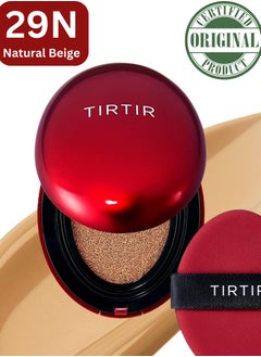 اشتري TIRTIR Mask Fit 29N Natural Beige Red Cushion Foundation | Full coverage, Weightless, Skin fit, Satin Glow Finish, Korean cushion foundation في الامارات