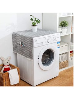 Buy Washing Machine Dustproof Cover, 55cm × 130cm Anti-Stain Waterproof Washer and Dryer Protection Covers for The Top, Anti-Slip Refrigerator Fridge Dust Cover with Storage Bag (1pcs) in UAE