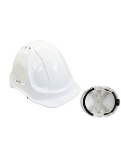 Buy Safety Helmet With Pin lock Textile Suspension, VHT, White in UAE