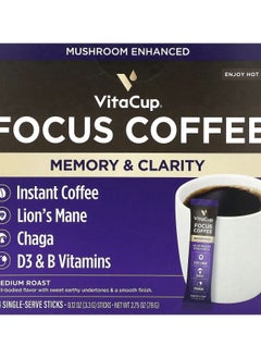 اشتري Focus Coffee Memory & Clarity Instant Medium Roast 24 Single-Serve Sticks 0.12 oz (3.3 g) Each في الامارات