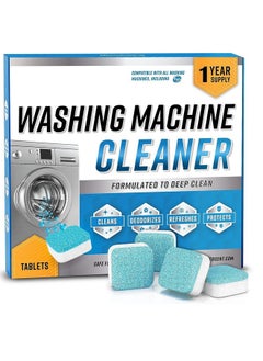 Buy Washing Machine Cleaner Descaler - Deep Cleaning Tablets For He Front Loader & Top Load Washer, Clean Inside Drum And Laundry Tub Seal (Washing Machine Cleaner (24) in UAE