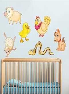 Buy Decorative kids room sticker - Cute animals (100x105cm) in Egypt