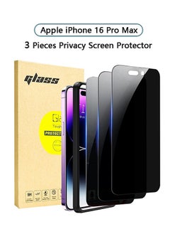 Buy 3 Pcs iPhone 16 Pro Max Privacy Screen Protector, Easy Installation with Alignment Frame, Anti-Drop and Anti-scratch, Case Friendly Anti-Spy Anti-Fingerprint in Saudi Arabia