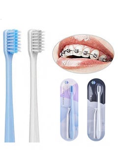 Buy V-Shaped Orthodontic Toothbrush Soft Bristle (2 PCS) with one Inter-Dental Brush in Saudi Arabia