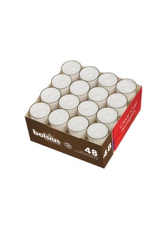 Buy Box of 48 Cup Tealight Candles 8-hour Burn Time in UAE