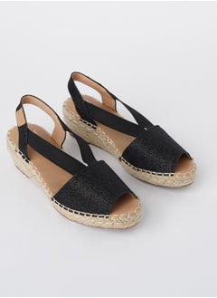 Buy JOVE Women's Casual Espadrilles BLACK in Saudi Arabia