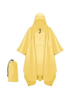 اشتري Waterproof Poncho Adult, Lightweight Reusable Rain Poncho Adult Waterproof for Outdoor Hiking Camping Cycling Traveling Waterproof Raincoat with Emergency Grommet Corners في السعودية