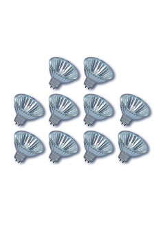 اشتري 10-Piece GU5.3 Halogen 50W 12V 36 Degree 44870 WFL Decostar Lamp Warm White في الامارات