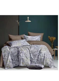 Buy 6Pcs Bedding Set Solid Color Luxury Bedding Duvet Cover Set King Size Bed Set in UAE