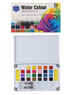 Buy Watercolor Set, 24 Colours Assorted + Color brush pen in Egypt