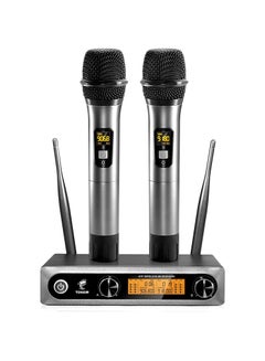 Buy Wireless Microphone,Metal Dual Professional UHF Cordless Dynamic Mic Handheld Microphone System for Home Karaoke, Meeting, Party, Church, DJ, Wedding, Home KTV Set, 200ft(TW-820) in UAE