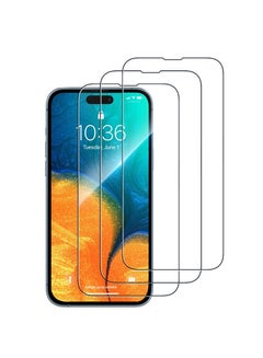 Buy 3 Pack Tempered Glass Screen Protector for iPhone 14 Pro 6.1 Inch in Saudi Arabia
